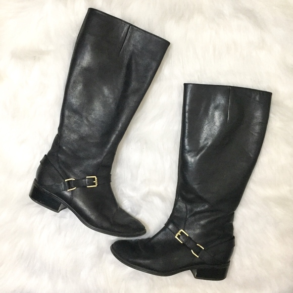 ralph lauren tall black boots